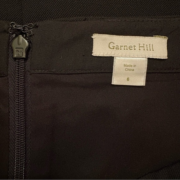 Garnet Hill Black Wool Pencil Skirt Womens 30” Waist Size 6 - Picture 4 of 8